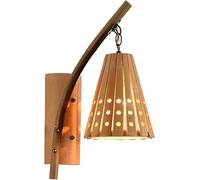 Wall Sconces,Industrial Hand-Woven Rattan Lampshade Hanging Wall Lamp with Base,Farmhouse Rustic Wall Mounted Light Decoration for Kitchen Island,Living Room,Bedroom, 11 * 15.3in(7.8 * 18