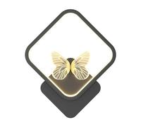 Wall Sconces Lighting Dimmable Acrylic Lights in Square/Circle Shape for Bedroom Closet Hallway, Soft Wash Light, Black/Gold Finish