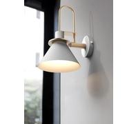 Wall Sconces Modern Cone Metal Shape Wall Lantern Kit Bedside Wall Mount Lamp Sconce 1 Light Indoor Decoration -Green Finish/White