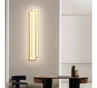 Wall Sconces Rectangular Bar Shape Led Wall Light Kit Minimalist Arcylic Ambient Bedside Wall Mount Lamp Third Gear Dimming Sconce Light Indoor Decoration -Black 16" (Color : Black Third Gear D/D Thir