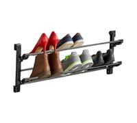 Wall Shoe Rack - Wall Mounted Shoe Rack, 2-Tier Narrow Organizer Shelf, Foldable Display Racks, Space Saving Shoes Racks For Walls Hallway Doorway Entryway Closet Bathroom Sneaker Dorm Home
