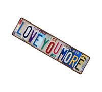 Wall Sign - Metal, 12.01x4.49in Romantic Ornament Vintage Love Quote Decor Rustic Bar Style | Wall-Mounted Antique Design Sentimental Message Display, Farmhouse Walls Decor For Living Room, Bedroom