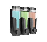 Wall Soap Dispenser - Manual Refillable 3 Chamber, Leakproof Pump Organizer, Bathroom Accessory | For Conditioner Body Wash Lotion Detergent Home Apartment Hotel Commercial Use, Soap Dispenser, Bathro