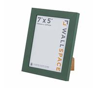 Wall Space Marco verde de 7x5 pulgadas, marco de fotos verde moderno de 7x5 pulgadas, marco de fotos verde de 7x5 pulgadas, marco de fotos verde de madera de 7x5 pulgadas, marco verde de 5x7 pulgadas