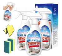 Wall Stain Remover Spray - Fast Acting Black Spot Cleaner for Walls, Tiles & Sealant, Quick Multi-Surface Cleaner for Wood, Tile, Fabric, Bathrooms, Kitchens (3Pcs)