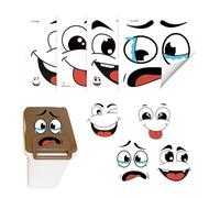 Wall Sticker For Refrigerator - PVC, Funny Expressions Decals | 4-Sheet Decorative Adhesive Stickers, Removable Indoor Outdoor Fridge Bucket Garden Patio Bathroom Decor