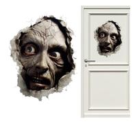 Wall Stickers Halloween - 3D Optical Illusion Breaking Through Decals