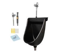 Wall Toilet - 18.5 Inch Male Mounted Urinal With Flush Valve, PP Drainage Component, 1.5 Meter Sewer Pipe Hardware | Space Saving Sanitary Solution For Outdoor Garden RV Apartment Unit