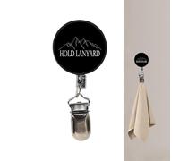 Wall Towel Holder - Retractable Rope Clip, No Drill Metal Hanger Hook