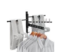 Wall Towel Rack, Swivel Towel Bar, 4-Arm Swing-out Design with Rustproof Wall-Mounted Organizer, Bathroom Hanger for Dorms, Laundry Rooms, Lockers, Salons, Apartments, 12.8x11.97 Inches