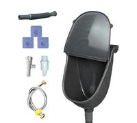 Wall Urinal, Odorless Wall Mounted Urine Separator With Lid, Compact Toilet Solution, Perfect For Home Motorhome Dorm Garden And Men’s Bathroom Use, Easy To Install & Maintain