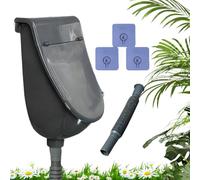 Wall Urinal, Odorless Wall Mounted Urine Separator With Lid, Compact Toilet Solution, Perfect For Home Motorhome Dorm Garden And Men’s Bathroom Use, Easy To Install & Maintain