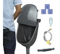 Wall Urinal, Urine Separator, Odorless Toilet with Lid, Wall Mounted Pee Collector, Compact Sanitary Solution for Home, Motorhome, Dorm Room, Garden Use or Male Restroom Setup, PP