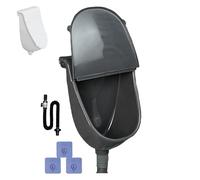 Wall Urinal, Wall Mounted Commercial Urinal, 11.22x15.16x7.09 inches Spill Proof Flushing Diverter Toilet with Lid and Hose, Ideal for Dorm, Yard, Camping, Vehicle & Outdoor Sanitation