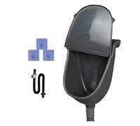 Wall Urinal, Wall Mounted Commercial Urinal with Cover, Spill-Proof, Hygienic Odor Control, Flushing Urine Diverter Toilet with Hose for Dorm, Yard, Camping and Vehicle, 11.22x15.16x7.09 inches