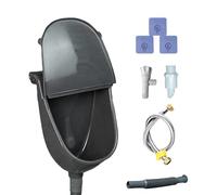 Wall Urinal with Lid, Odorless Wall Mounted Urine Separator Toilet, Compact Space-Saving Male Urinals for Boys, Men, Home Bathroom, Dorm Room, Motorhome, Outdoor Garden, Garage, RV Camping Use