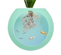 Wall Vases for Flowers, Strong Adhesive Vase Plant Pot, Silicone Globe Flower Bowl for Terrarium Air Plants, Wall-Mounted Fish Tank Holder, Decorative Planter for Home and, 11.9x10.7x6.9cm