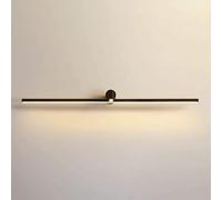 Wall, Wall Light Linear Metal Wall Lamp with 3W Small Spotlight, Bedroom Bedside Night Light, (Dark,60CM)