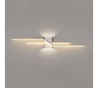 Wall, Wall Lights Indoor Linear Wall Lamp 3 Color Mode Up Down Wall Lights Aluminum Creative(White,Small)