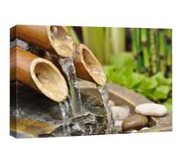 wall26 Canvas Print Wall Art Bamboo Waterfall in The Zen Forest Floral Nature Photography Realism Bohemian Scenic Relax/Calm Cool for Living