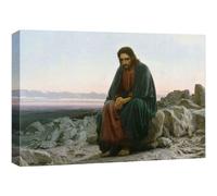 wall26 Canvas Print Wall Art Jesus Christ in The Desert by Ivan Kramskoi People Historic Illustrations Fine Art Traditional Scen