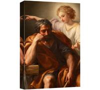 wall26 Canvas Print Wall Art The Dream of St. Joseph by Anton Mengs People Historic Illustrations Fine Art Traditional Scenic Colorful Dark