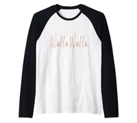 Walla Walla Washington Diseño Elegante Vintage Camiseta Manga Raglan