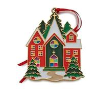 Wallace Adorno de Pueblo de Navidad Chapado en Oro y esmaltado 2024 - Iglesia 1ª edición