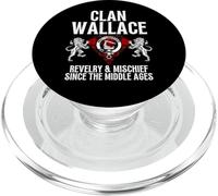 Wallace Clan Scottish Name Escudo de Armas Tartan Fiesta Familiar PopSockets PopGrip para MagSafe