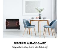 Wallander Radiador de aceite 600 W Termostato Calefacción de aceite Ultraplano Negro