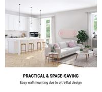 Wallander Radiador de aceite 800 W Termostato Calefacción de aceite Ultraplana Blanco OneConcept