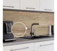 WALLando Panel trasero de cocina Premium, corte de tamaño personalizado - Revestimiento de pared de PVC fácil de montar para la cocina - Protección contra salpicaduras resistente al calor de paneles