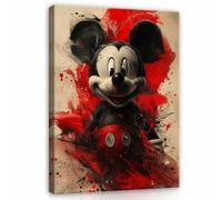 WallArena Cuadros de Mickey Abstracto Pop Art 60 x 40 cm - Moderno lienzo grande XXL Sala de estar Dormitorio Impresión de Pared Lienzo Desing Pared Cuadro sobre Lienzo Listo para Colgar