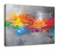 WallArena - Cuadros en lienzo - Abstracto, 120x80 cm - Imagen sobre lienzo - Cuadro de pared XXL grande - Cuadros de pared para salon y dormitorio - para salon modernos impresion artistica