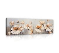 WallArena - Cuadros en lienzo - Flores, 145x45 cm - Imagen sobre lienzo - Cuadro de pared XXL grande - Cuadros de pared para salon y dormitorio - para salon modernos impresion artistica