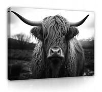 WallArena - Cuadros en lienzo - Toro, 100x70 cm - Imagen sobre lienzo - Cuadro de pared XXL grande - Cuadros de pared para salon y dormitorio - para salon modernos impresion artistica