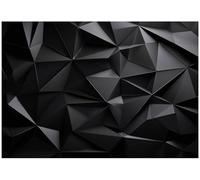 WallArena - Fotomural de vellon Abstracto, Negro, 350x250 cm - Fotomurales - Papeles pintados - para salon y dormitorio - Papel pintado de vellon mural de pared efecto 3D - in ola - Moderno