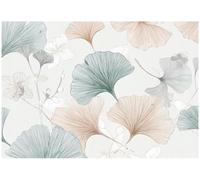 WallArena - Fotomural de vellon Flores, Naturaleza, 350x250 cm - Fotomurales - Papeles pintados - para salon y dormitorio - Papel pintado de vellon mural de pared efecto 3D - in ola - Blanco