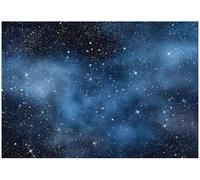 WallArena - Fotomural de vellon Galaxia, Cosmos, 350x250 cm - Fotomurales - Papeles pintados - para salon y dormitorio - Papel pintado de vellon mural de pared efecto 3D - in ola - Noche