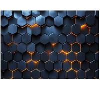 WallArena - Fotomural de vellon Geométrico, Moderno, 400x280 cm - Fotomurales - Papeles pintados - para salon y dormitorio - Papel pintado de vellon mural de pared efecto 3D - in ola - Abstracto