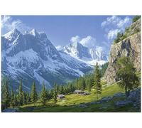 WallArena - Fotomural de vellon Montañas, Montañas, 350x250 cm - Fotomurales - Papeles pintados - para salon y dormitorio - Papel pintado de vellon mural de pared efecto 3D - in ola - Paisaje