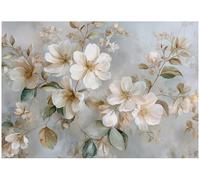 WallArena Papel pintado fotográfico de fieltro, flores - 200 x 140 cm - Fotomurales - Papel pintado - para salón dormitorio - Papel pintado de pared efecto 3D - Incluye cola - Hojas