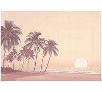 WallArena - Papel pintado fotográfico no tejido con diseño de mar y playa, 350 x 250 cm - papel tapiz - para salón, dormitorio, papel pintado con efecto 3D, incluye pegamento - diseño de palmeras