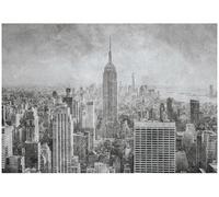 WallArena Papel pintado fotográfico texturizado de vinilo de ciudad 312 x 219 cm - Papel pintado texturizado 3D para salón y dormitorio - Papel pintado de vinilo de alta calidad con textura de arena