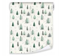 WallArena - Papel pintado no tejido - Bosque - 10 m - Cuadros en lienzo - Cuadro en lienzo - Cuadro XXL Grande Murales para Sala de Estar Dormitorio Salón - Verde