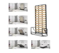 Wallbedking Cama Abatible Clásica Horizontal 200x192 - Mecanismo Pistón a Gas, Soporta hasta 350kg, Diseño Ahorro de Espacio, Fácil Ensamblaje, Compatible con Colchones Estándar (hasta 30cm)