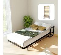 Wallbedking Cama Abatible Clásica Vertical 90x190 - Mecanismo Pistón a Gas, Soporta hasta 250kg, Diseño Ahorro de Espacio, Fácil Ensamblaje, Compatible con Colchones Estándar (hasta 30cm)