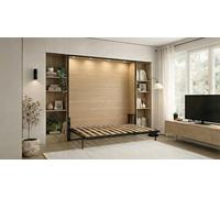Wallbedking Cama abatible Morphy Classic - Sistema Multifuncional Modular SizeFlex y TypeFlex, Cama abatible Ahorra Espacio y Extensible con módulos de sofá (150x200, Horizontal)