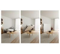 Wallbedking Cama abatible Morphy Studio - Sistema Multifuncional Modular SizeFlex y TypeFlex, Cama abatible Ahorra Espacio y Extensible con módulos de sofá (150x200, Horizontal)