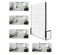 Wallbedking Cama Abatible Studio Horizontal 200x140cm con Pistones a Gas, Marco Metálico Fuerte, Capacidad 350 kg, Ideal para Habitaciones Pequeñas o Estudios, Ahorro de Espacio, No Incluye Colchón